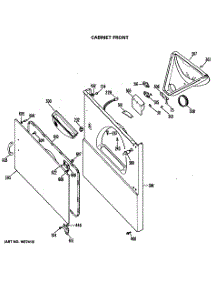 03 - Cabinet Front parts for Ge Dryer DDE4000MAL from AppliancePartsPros.com