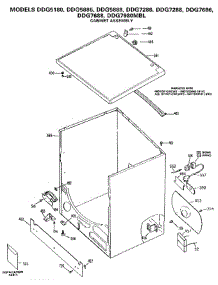 Cabinet Assembly parts for Ge Dryer DDG7688 from AppliancePartsPros.com