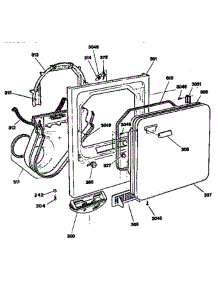 Cabinet Front parts for Ge Dryer DDE8509RMC from AppliancePartsPros.com
