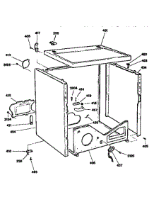 Cabinet parts for Ge Dryer DDE8509RMC from AppliancePartsPros.com
