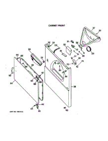 02 - Cabinet Front parts for Ge Dryer DDE7208MAL from AppliancePartsPros.com
