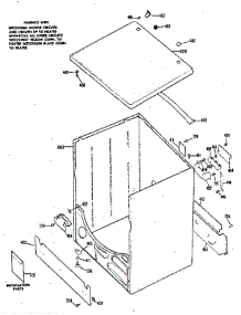 Cabinet & Top parts for Ge Dryer DDE058DGAL from AppliancePartsPros.com