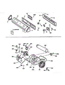 Backsplash,Blower&Drive Assembly parts for Ge Dryer DDE960SSAMWW from AppliancePartsPros.com