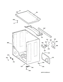 02 - Cabinet & Top parts for Ge Dryer DBLR453ET0AA from AppliancePartsPros.com