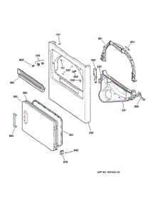 03 - Cabinet Front parts for Ge Dryer DBLR333ET0AA from AppliancePartsPros.com