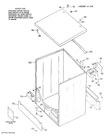 02 - Cabinet & Top parts for Ge Dryer DDE5700GBL from AppliancePartsPros.com