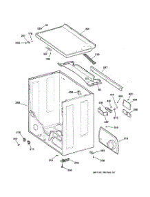 02 - Cabinet & Top parts for Ge Dryer DCCB330ET0WC from AppliancePartsPros.com