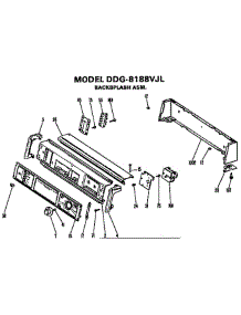 Backsplash For Ddg8188vjl Only parts for Ge Dryer DDG8180DBL from AppliancePartsPros.com