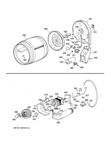 02 - Drum, Duct, Blower & Drive Assembly parts for Ge Dryer DCCB330GT0WC from AppliancePartsPros.com