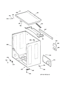 03 - Cabinet parts for Ge Dryer DCCB330GT0WC from AppliancePartsPros.com