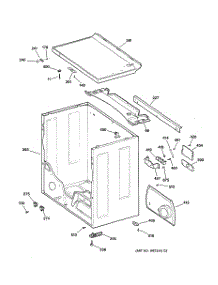 02 - Cabinet & Top parts for Ge Dryer DCCB330EV0WC from AppliancePartsPros.com