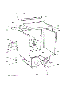 03 - Cabinet parts for Ge Dryer DPSQ495ET3WW from AppliancePartsPros.com