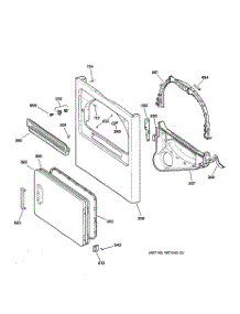 03 - Cabinet Front parts for Ge Dryer DCCB330EV0WC from AppliancePartsPros.com