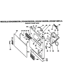 Cabinet Front parts for Ge Dryer DDG8180DBL from AppliancePartsPros.com