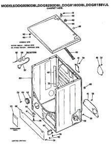 Cabinet parts for Ge Dryer DDG8180DBL from AppliancePartsPros.com