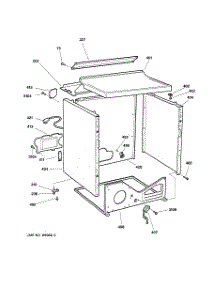 03 - Cabinet parts for Ge Dryer DPSQ495GT2WW from AppliancePartsPros.com