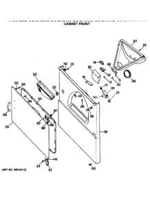 02 - Cabinet Front parts for Ge Dryer DDE7606MBL from AppliancePartsPros.com