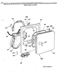 02 - Front Panel & Door parts for Ge Dryer DPSQ475GT0WW from AppliancePartsPros.com