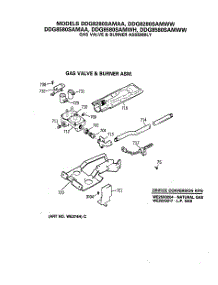 05 - Gas Valve & Burner Asm. parts for Ge Dryer DDG8280SAMAA from AppliancePartsPros.com