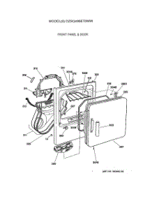 02 - Front Panel & Door parts for Ge Dryer DZSQ495ET0WW from AppliancePartsPros.com