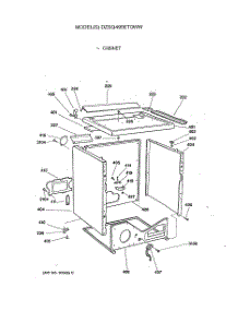 03 - Cabinet parts for Ge Dryer DZSQ495ET0WW from AppliancePartsPros.com