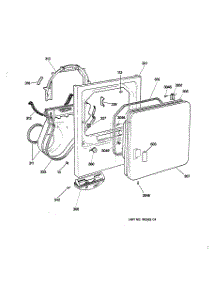 02 - Front Panel & Door parts for Ge Dryer DBXR453EV0AA from AppliancePartsPros.com
