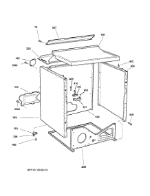 03 - Cabinet parts for Ge Dryer DBXR453EV0AA from AppliancePartsPros.com