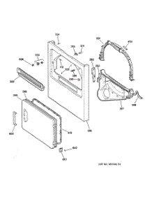 02 - Cabinet Front parts for Ge Dryer DWLR473ET0WB from AppliancePartsPros.com