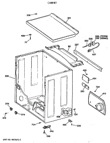 04 - Cabinet parts for Ge Dryer BVLR333GT0WW from AppliancePartsPros.com
