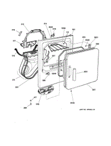 02 - Front Panel & Door parts for Ge Dryer DDSR475GT3AA from AppliancePartsPros.com
