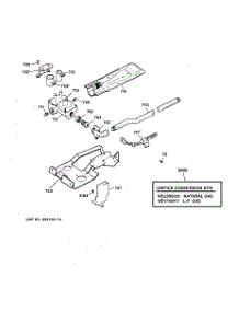 06 - Gas Valve & Burner Assembly parts for Ge Dryer DBXR453GT2WB from AppliancePartsPros.com
