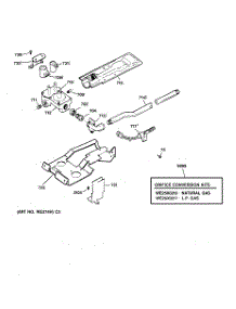 05 - Gas Valve & Burner Assembly parts for Ge Dryer DPSQ495GT3AA from AppliancePartsPros.com