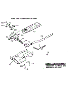 05 - Gas Valve & Burner Assembly parts for Ge Dryer DDG9685SAMWW from AppliancePartsPros.com