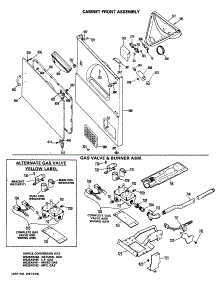 06 - Cabinet Front Assembly parts for Ge Dryer DDG5780GEL from AppliancePartsPros.com