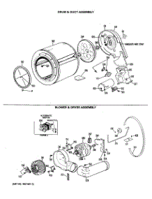 03 - Drum & Duct Assembly parts for Ge Dryer DDG7180MCL from AppliancePartsPros.com