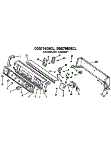 Backsplash For Ddg7580bcl And Ddg7980bcl Only parts for Ge Dryer DDG5984VKL from AppliancePartsPros.com