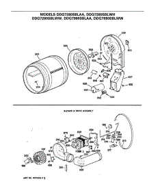 02 - Blower & Drive Assembly parts for Ge Dryer DDG7280SBLWH from AppliancePartsPros.com