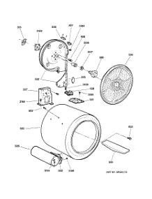 04 - Drum parts for Ge Dryer DDSR475GT3WW from AppliancePartsPros.com