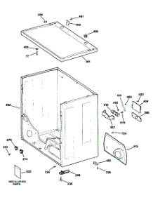 03 - Section3 parts for Ge Dryer DDE5100SBLWW from AppliancePartsPros.com