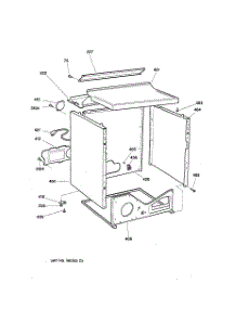 03 - Cabinet parts for Ge Dryer DSXR453GV0WW from AppliancePartsPros.com