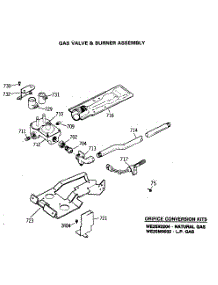 05 - Gas Valve & Burner Assembly parts for Ge Dryer DDG8580RFM from AppliancePartsPros.com