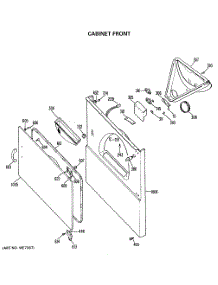 03 - Cabinet Front parts for Ge Dryer DDE7900GBL from AppliancePartsPros.com