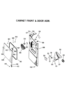 04 - Cabinet Front & Door Asm. parts for Ge Dryer DDE5944VEL from AppliancePartsPros.com