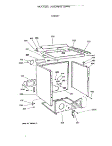 03 - Cabinet parts for Ge Dryer DZSQ495ET2WW from AppliancePartsPros.com
