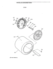 04 - Drum parts for Ge Dryer DZSQ495ET2WW from AppliancePartsPros.com