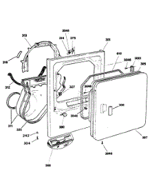 02 - Section2 parts for Ge Dryer DDE9600RFMWW from AppliancePartsPros.com