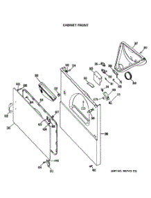 03 - Cabinet Front parts for Ge Dryer DDE7200RALWW from AppliancePartsPros.com