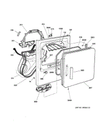 02 - Front Panel & Door parts for Ge Dryer DPSQ495ET3AA from AppliancePartsPros.com