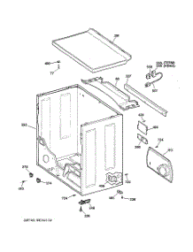 02 - Cabinet parts for Ge Dryer DBLR333GT1AA from AppliancePartsPros.com