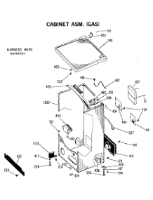 03 - Cabinet Asm. (Gas) parts for Ge Dryer DDG6380VCL from AppliancePartsPros.com
